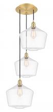 Innovations Lighting 113B-3P-SG-G652-12 - Cindyrella - 3 Light - 19 inch - Satin Gold - Cord Hung - Multi Pendant