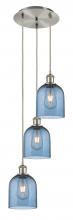 Innovations Lighting 113B-3P-SN-G558-6BL - Bella - 3 Light - 12 inch - Brushed Satin Nickel - Cord hung - Multi Pendant