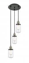 Innovations Lighting 113F-3P-BAB-G312 - Dover - 3 Light - 11 inch - Black Antique Brass - Cord hung - Multi Pendant