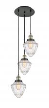  113F-3P-BAB-G664-7 - Bullet - 3 Light - 14 inch - Black Antique Brass - Cord hung - Multi Pendant