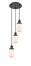 Innovations Lighting 113F-3P-BK-G311 - Dover - 3 Light - 11 inch - Matte Black - Cord hung - Multi Pendant