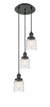 Innovations Lighting 113F-3P-BK-G513 - Bell - 3 Light - 12 inch - Matte Black - Cord hung - Multi Pendant