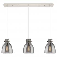 Innovations Lighting 123-410-1PS-PN-G412-8SM - Newton Bell - 3 Light - 40 inch - Polished Nickel - Linear Pendant