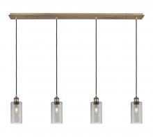  124B-4P-BB-G434-7SM - Crown Point - 4 Light - 49 inch - Brushed Brass - Linear Pendant