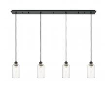  124B-4P-BK-G434-7CL - Crown Point - 4 Light - 49 inch - Matte Black - Linear Pendant