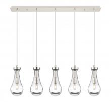 Innovations Lighting 125-451-1P-PN-G451-5CL - Owego - 5 Light - 37 inch - Polished Nickel - Linear Pendant