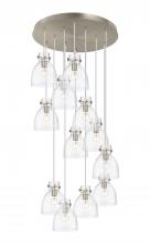 Innovations Lighting 126-410-1PS-SN-G412-8CL - Newton Bell - 12 Light - 27 inch - Brushed Satin Nickel - Multi Pendant