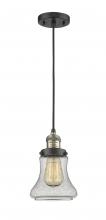 Innovations Lighting 201C-BAB-G194 - Bellmont - 1 Light - 6 inch - Black Antique Brass - Cord hung - Mini Pendant