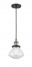 Innovations Lighting 201C-BAB-G324 - Olean - 1 Light - 7 inch - Black Antique Brass - Cord hung - Mini Pendant