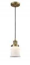 Innovations Lighting 201C-BB-G181S - Canton - 1 Light - 5 inch - Brushed Brass - Cord hung - Mini Pendant