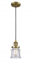 Innovations Lighting 201C-BB-G184S - Canton - 1 Light - 5 inch - Brushed Brass - Cord hung - Mini Pendant