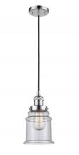 Innovations Lighting 201C-PC-G184 - Canton - 1 Light - 6 inch - Polished Chrome - Cord hung - Mini Pendant