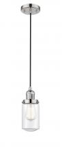 Innovations Lighting 201C-PN-G312 - Dover - 1 Light - 5 inch - Polished Nickel - Cord hung - Mini Pendant