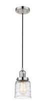 Innovations Lighting 201C-PN-G513 - Bell - 1 Light - 5 inch - Polished Nickel - Cord hung - Mini Pendant