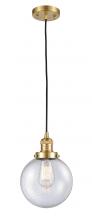 Innovations Lighting 201C-SG-G204-8 - Beacon - 1 Light - 8 inch - Satin Gold - Cord hung - Mini Pendant