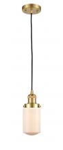 Innovations Lighting 201C-SG-G311 - Dover - 1 Light - 5 inch - Satin Gold - Cord hung - Mini Pendant