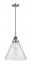 Innovations Lighting 201CSW-AB-G44-L - Cone - 1 Light - 12 inch - Antique Brass - Cord hung - Mini Pendant