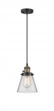 Innovations Lighting 201CSW-BAB-G62 - Cone - 1 Light - 6 inch - Black Antique Brass - Cord hung - Mini Pendant