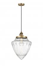 Innovations Lighting 201CSW-BB-G664-12 - Bridgeton - 1 Light - 16 inch - Brushed Brass - Cord hung - Mini Pendant