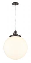  201CSW-OB-G201-14 - Beacon - 1 Light - 14 inch - Oil Rubbed Bronze - Cord hung - Mini Pendant