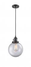 Innovations Lighting 201CSW-OB-G202-8 - Beacon - 1 Light - 8 inch - Oil Rubbed Bronze - Cord hung - Mini Pendant