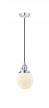 Innovations Lighting 201CSW-PC-G201-6 - Beacon - 1 Light - 6 inch - Polished Chrome - Cord hung - Mini Pendant