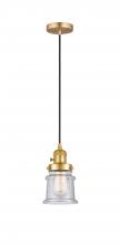 Innovations Lighting 201CSW-SG-G184S - Canton - 1 Light - 5 inch - Satin Gold - Cord hung - Mini Pendant