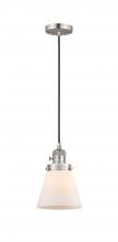 Innovations Lighting 201CSW-SN-G61 - Cone - 1 Light - 6 inch - Brushed Satin Nickel - Cord hung - Mini Pendant