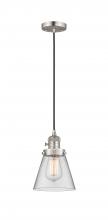 Innovations Lighting 201CSW-SN-G62 - Cone - 1 Light - 6 inch - Brushed Satin Nickel - Cord hung - Mini Pendant