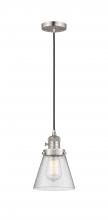 Innovations Lighting 201CSW-SN-G64 - Cone - 1 Light - 6 inch - Brushed Satin Nickel - Cord hung - Mini Pendant