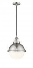 Innovations Lighting 201CSW-SN-HFS-81-SN - Hampden - 1 Light - 9 inch - Brushed Satin Nickel - Cord hung - Mini Pendant