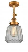 Innovations Lighting 201F-BB-G142 - Chatham - 1 Light - 7 inch - Brushed Brass - Semi-Flush Mount