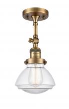 Innovations Lighting 201F-BB-G322 - Olean - 1 Light - 7 inch - Brushed Brass - Semi-Flush Mount