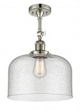 Innovations Lighting 201F-PN-G74-L - Bell - 1 Light - 12 inch - Polished Nickel - Semi-Flush Mount