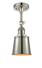 Innovations Lighting 201F-PN-M9-PN - Addison - 1 Light - 5 inch - Polished Nickel - Semi-Flush Mount