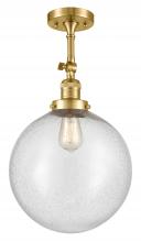 Innovations Lighting 201F-SG-G204-12-LED - Beacon - 1 Light - 12 inch - Satin Gold - Semi-Flush Mount