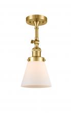 Innovations Lighting 201F-SG-G61 - Cone - 1 Light - 6 inch - Satin Gold - Semi-Flush Mount