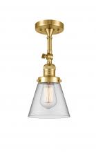 Innovations Lighting 201F-SG-G62 - Cone - 1 Light - 6 inch - Satin Gold - Semi-Flush Mount