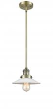 Innovations Lighting 201S-AB-G1 - Halophane - 1 Light - 9 inch - Antique Brass - Stem Hung - Mini Pendant