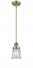  201S-AB-G184S - Canton - 1 Light - 5 inch - Antique Brass - Stem Hung - Mini Pendant