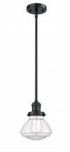 Innovations Lighting 201S-BK-G322 - Olean - 1 Light - 7 inch - Matte Black - Stem Hung - Mini Pendant