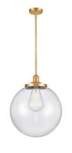 Innovations Lighting 201S-SG-G202-14 - Beacon - 1 Light - 14 inch - Satin Gold - Stem Hung - Pendant