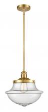 Innovations Lighting 201S-SG-G544 - Oxford - 1 Light - 12 inch - Satin Gold - Stem Hung - Mini Pendant