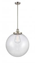 Innovations Lighting 201S-SN-G204-18 - Beacon - 1 Light - 18 inch - Brushed Satin Nickel - Stem Hung - Pendant