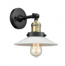 Innovations Lighting 203-BAB-G1 - Halophane - 1 Light - 9 inch - Black Antique Brass - Sconce