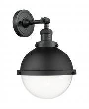 Innovations Lighting 203-BK-HFS-82-BK - Hampden - 1 Light - 9 inch - Matte Black - Sconce