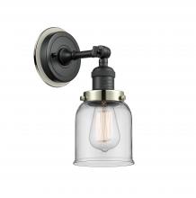 Innovations Lighting 203BK-BPPN-HRPN-G52 - Bell - 1 Light - 5 inch - Matte Black - Sconce