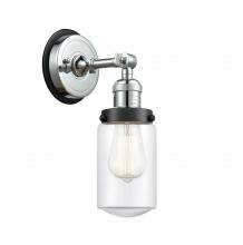 Innovations Lighting 203PC-BPBK-HRBK-G312 - Dover - 1 Light - 5 inch - Polished Chrome - Sconce