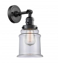 Innovations Lighting 203SW-BK-G182 - Canton - 1 Light - 7 inch - Matte Black - Sconce