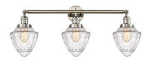  205-PN-G664-7 - Bullet - 3 Light - 34 inch - Polished Nickel - Bath Vanity Light